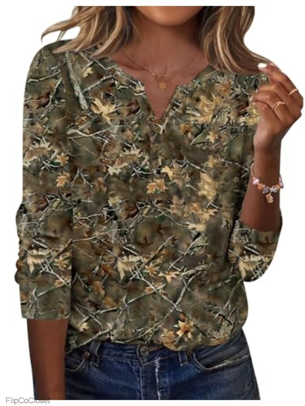 Zeagoo Women's Long Sleeve V Neck Henley Tunic Blouse
